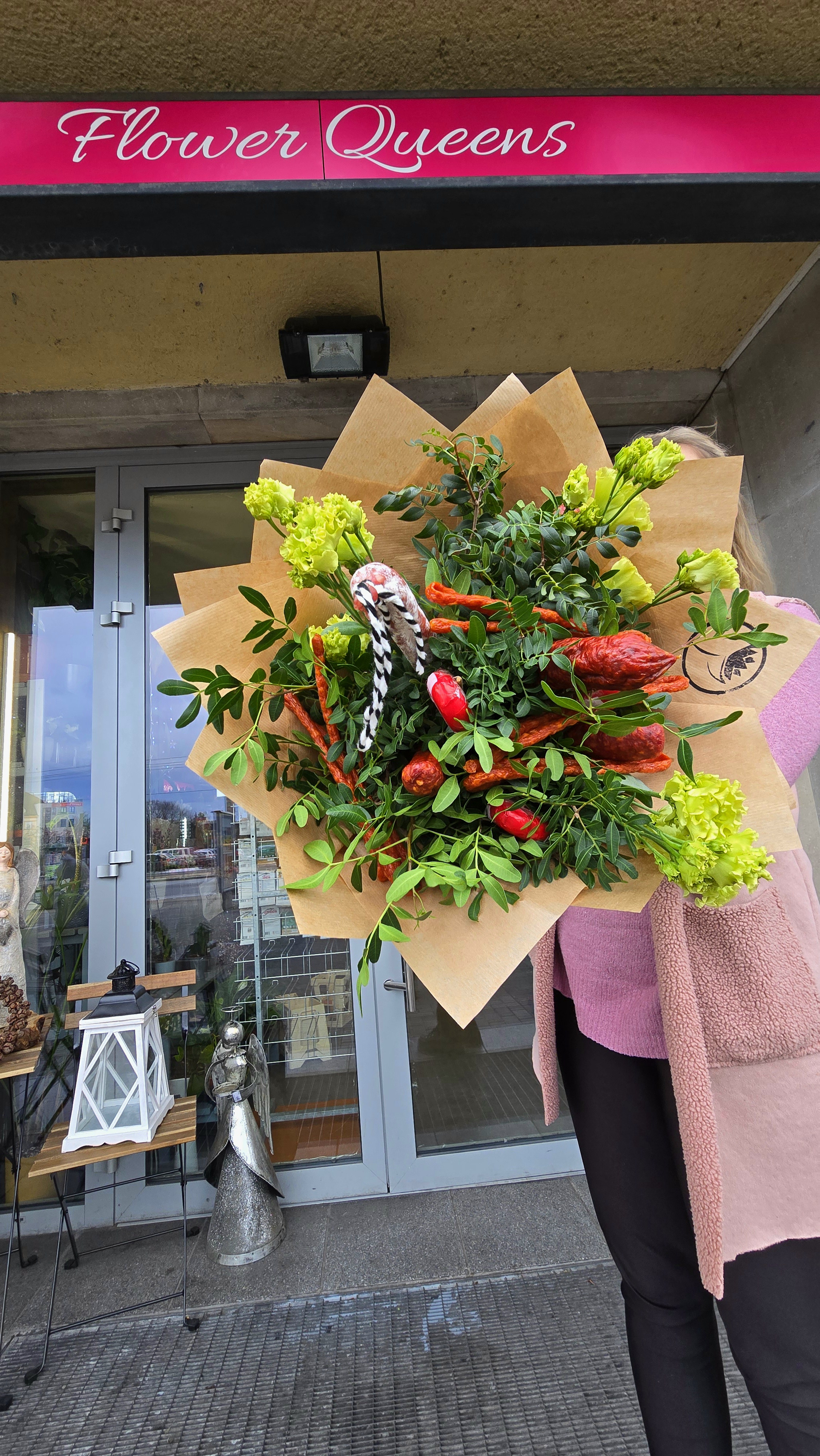 Květiny s makronkami